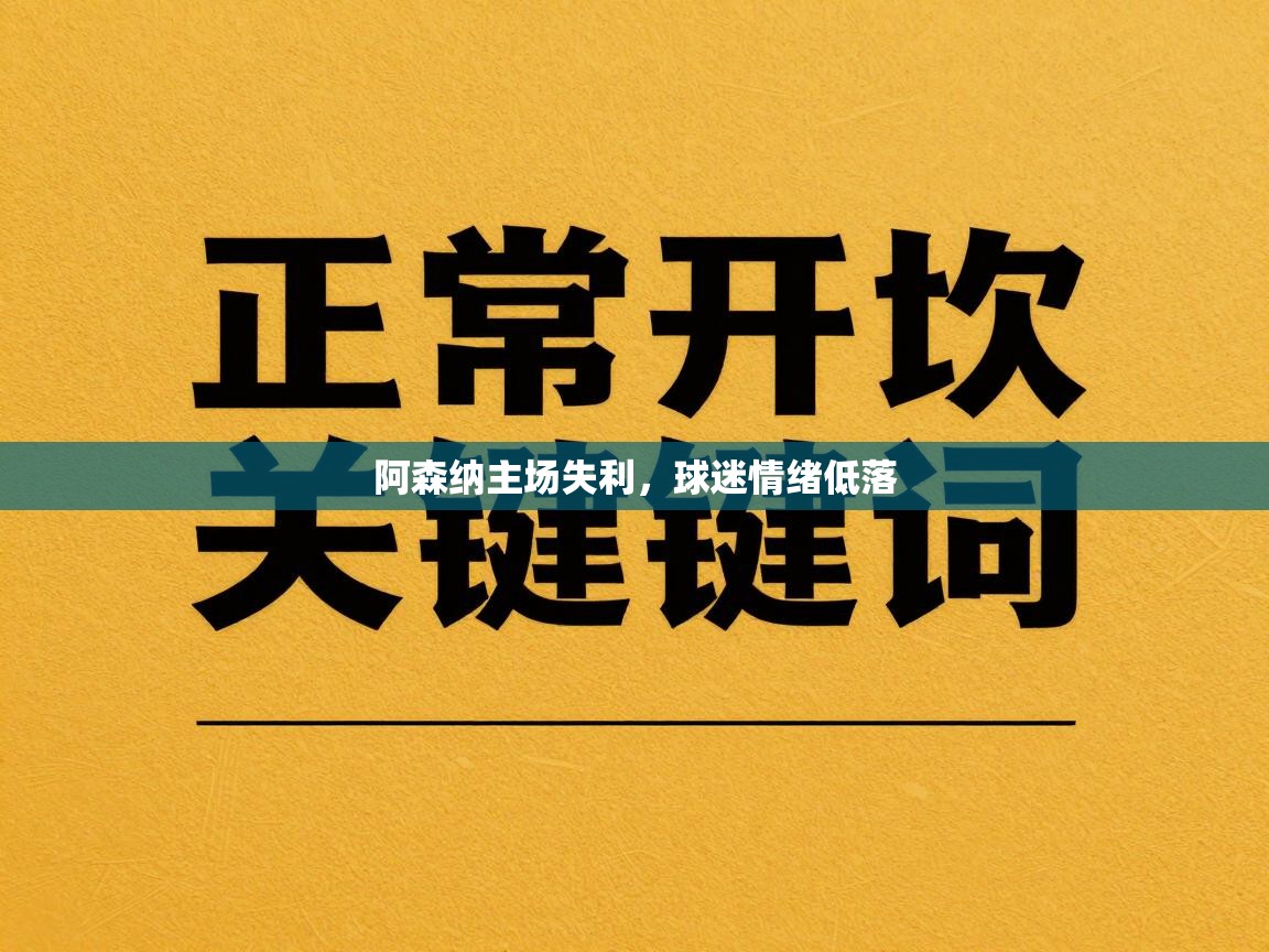 阿森纳主场失利,球迷情绪低落 第2张